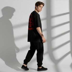 Black Oversized Graphic T-Shirt – “Live For The Fun” Unisex Streetwear Tee