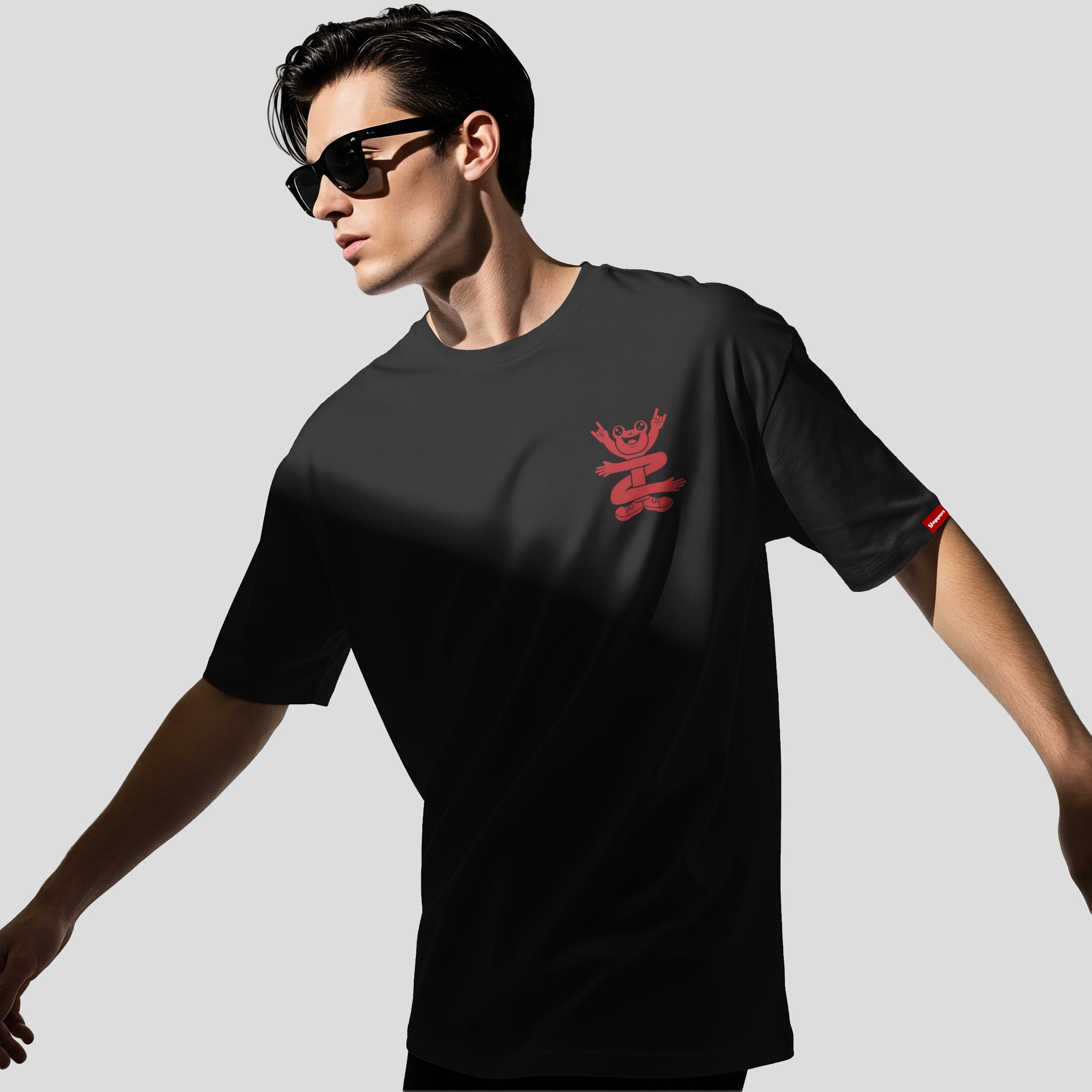 Black Oversized Graphic T-Shirt – “Live For The Fun” Unisex Streetwear Tee