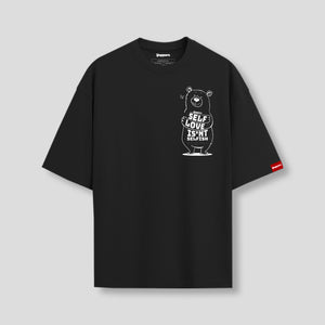 Black Oversized Graphic T-Shirt – “Self Love Isn’t Selfish” Unisex Streetwear Tee