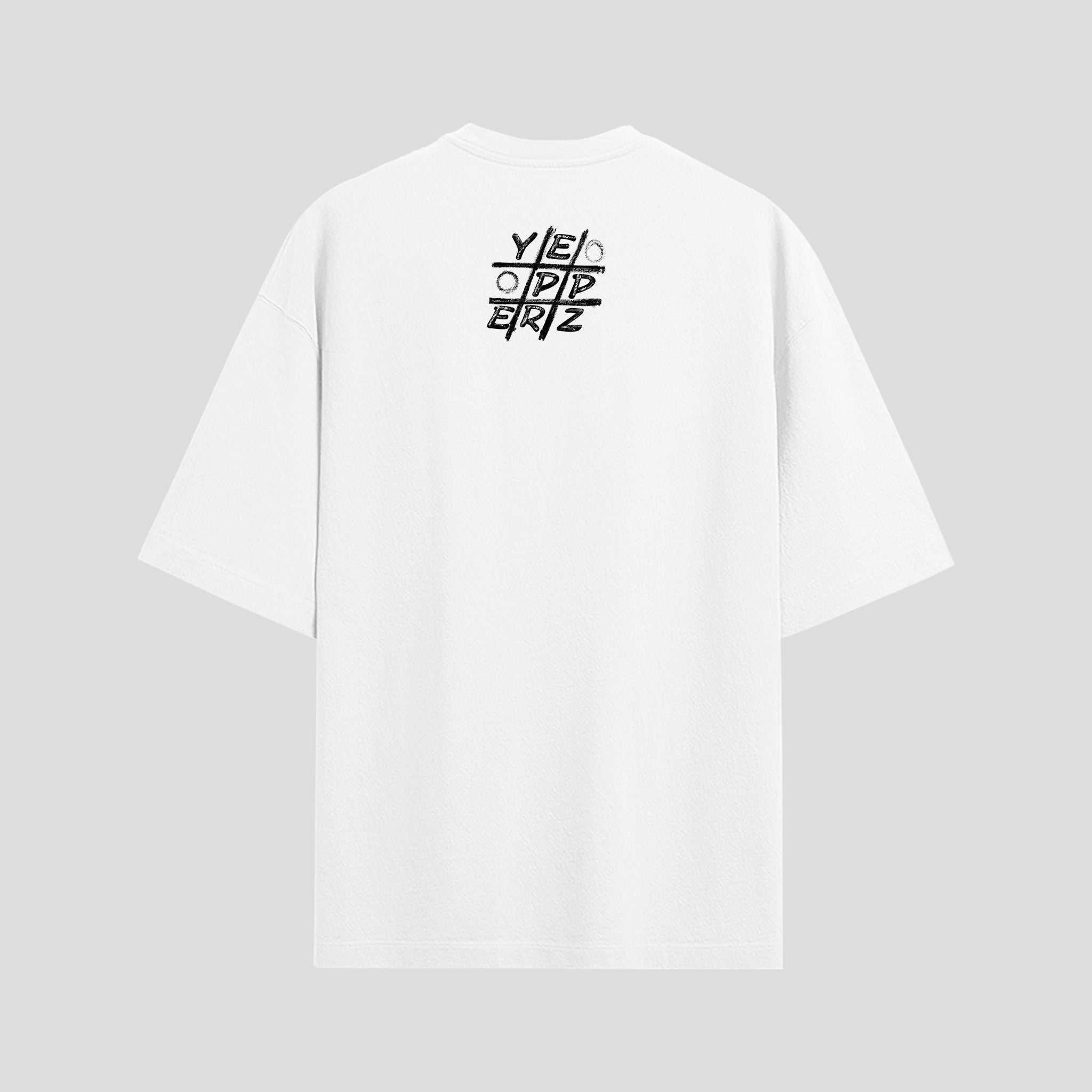 White Oversized Graphic T-Shirt – “Game On” Unisex Streetwear Tee