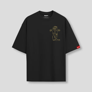 Black Oversized Graphic T-Shirt – “Born To Stand Out” Unisex Streetwear Tee